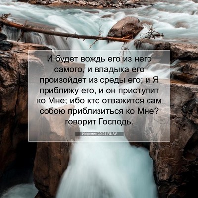 Picture 07 - Иеремия 30:21 RUSV - И будет вождь его из него - Bible Verse Picture