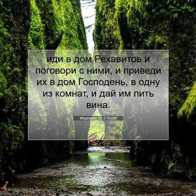 Picture 07 - Иеремия 35:2 RUSV - иди в дом Рехавитов и - Bible Verse Picture