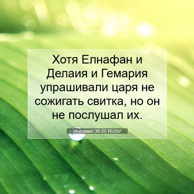 Picture 07 - Иеремия 36:25 RUSV - Хотя Елнафан и Делаия и - Bible Verse Picture