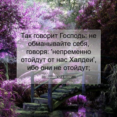 Picture 07 - Иеремия 37:9 RUSV - Так говорит Господь: не - Bible Verse Picture