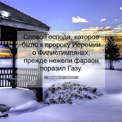 Picture 07 - Иеремия 47:1 RUSV - Слово Господа, которое - Bible Verse Picture