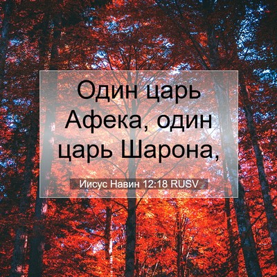 Picture 07 - Иисус Навин 12:18 RUSV - Один царь Афека, один царь - Bible Verse Picture