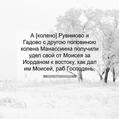 Picture 07 - Иисус Навин 13:8 RUSV - А [колено] Рувимово и - Bible Verse Picture