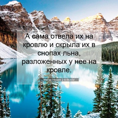 Picture 07 - Иисус Навин 2:6 RUSV - А сама отвела их на кровлю - Bible Verse Picture