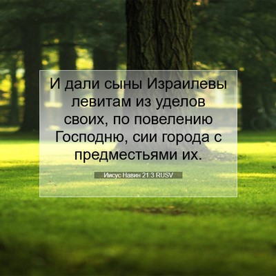 Picture 07 - Иисус Навин 21:3 RUSV - И дали сыны Израилевы - Bible Verse Picture
