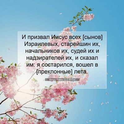 Picture 07 - Иисус Навин 23:2 RUSV - И призвал Иисус всех - Bible Verse Picture