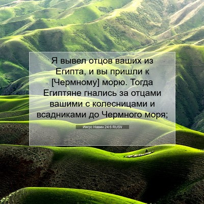 Picture 07 - Иисус Навин 24:6 RUSV - Я вывел отцов ваших из - Bible Verse Picture