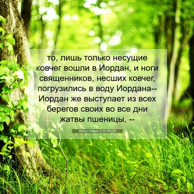 Picture 07 - Иисус Навин 3:15 RUSV - то, лишь только несущие - Bible Verse Picture