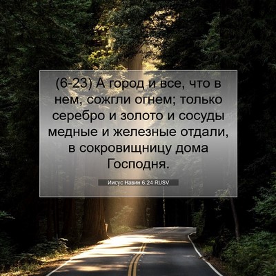 Picture 07 - Иисус Навин 6:24 RUSV - (6-23) А город и все, что в нем, - Bible Verse Picture