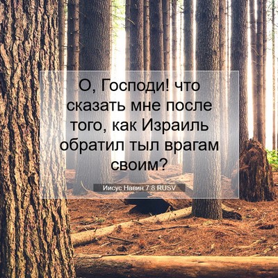 Picture 07 - Иисус Навин 7:8 RUSV - О, Господи! что сказать мне - Bible Verse Picture