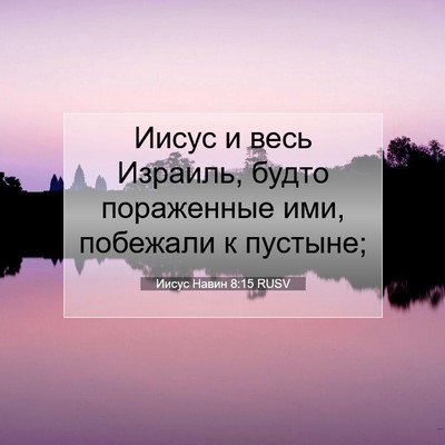 Picture 07 - Иисус Навин 8:15 RUSV - Иисус и весь Израиль, будто - Bible Verse Picture