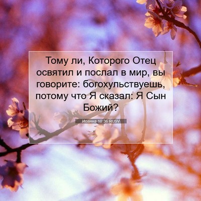 Picture 07 - Иоанна 10:36 RUSV - Тому ли, Которого Отец - Bible Verse Picture