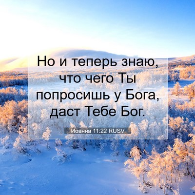 Picture 07 - Иоанна 11:22 RUSV - Но и теперь знаю, что чего - Bible Verse Picture