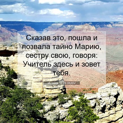 Picture 07 - Иоанна 11:28 RUSV - Сказав это, пошла и позвала - Bible Verse Picture