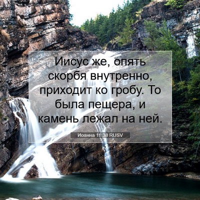 Picture 07 - Иоанна 11:38 RUSV - Иисус же, опять скорбя - Bible Verse Picture