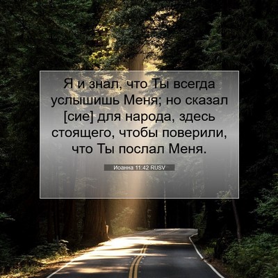 Picture 07 - Иоанна 11:42 RUSV - Я и знал, что Ты всегда - Bible Verse Picture
