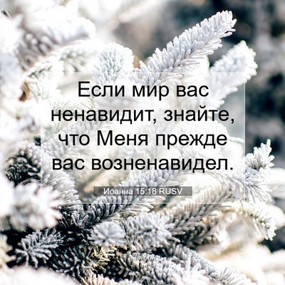 Picture 07 - Иоанна 15:18 RUSV - Если мир вас ненавидит, - Bible Verse Picture