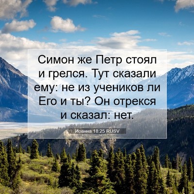Picture 07 - Иоанна 18:25 RUSV - Симон же Петр стоял и - Bible Verse Picture
