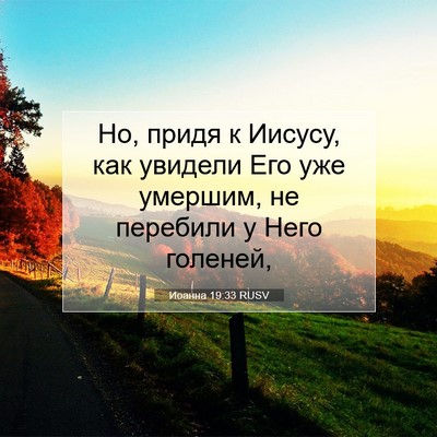 Picture 07 - Иоанна 19:33 RUSV - Но, придя к Иисусу, как - Bible Verse Picture