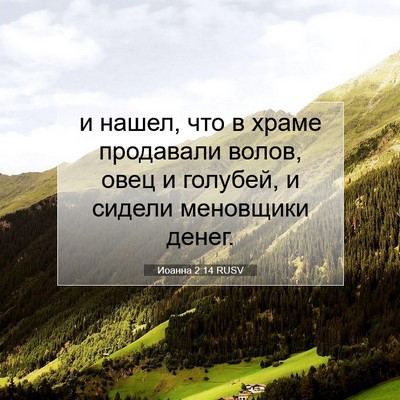 Picture 07 - Иоанна 2:14 RUSV - и нашел, что в храме - Bible Verse Picture