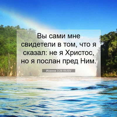 Picture 07 - Иоанна 3:28 RUSV - Вы сами мне свидетели в - Bible Verse Picture