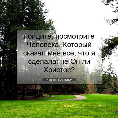 Picture 07 - Иоанна 4:29 RUSV - пойдите, посмотрите - Bible Verse Picture