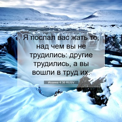 Picture 07 - Иоанна 4:38 RUSV - Я послал вас жать то, над - Bible Verse Picture