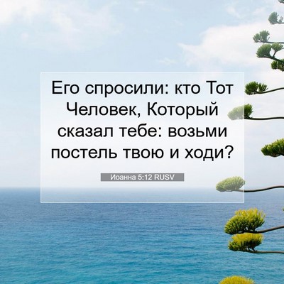 Picture 07 - Иоанна 5:12 RUSV - Его спросили: кто Тот - Bible Verse Picture