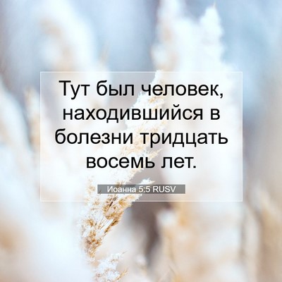 Picture 07 - Иоанна 5:5 RUSV - Тут был человек, - Bible Verse Picture
