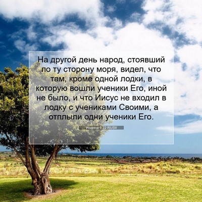 Picture 07 - Иоанна 6:22 RUSV - На другой день народ, - Bible Verse Picture