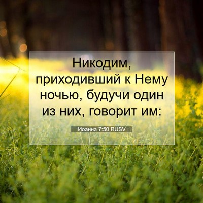 Picture 07 - Иоанна 7:50 RUSV - Никодим, приходивший к - Bible Verse Picture