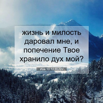 Picture 07 - Иов 10:12 RUSV - жизнь и милость даровал - Bible Verse Picture