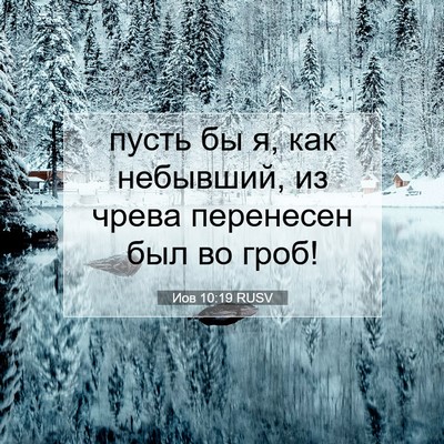 Picture 07 - Иов 10:19 RUSV - пусть бы я, как небывший, из - Bible Verse Picture