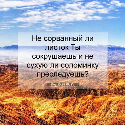 Picture 07 - Иов 13:25 RUSV - Не сорванный ли листок Ты - Bible Verse Picture