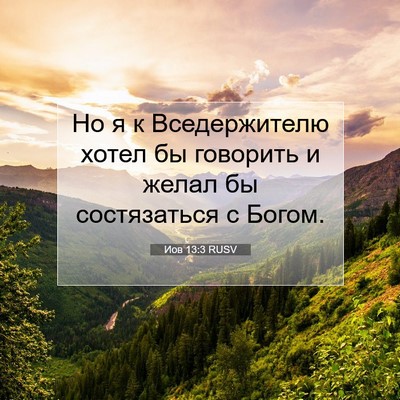 Picture 07 - Иов 13:3 RUSV - Но я к Вседержителю хотел - Bible Verse Picture