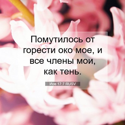 Picture 07 - Иов 17:7 RUSV - Помутилось от горести око - Bible Verse Picture