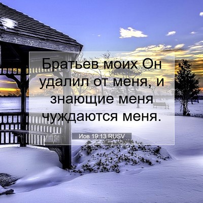 Picture 07 - Иов 19:13 RUSV - Братьев моих Он удалил от - Bible Verse Picture
