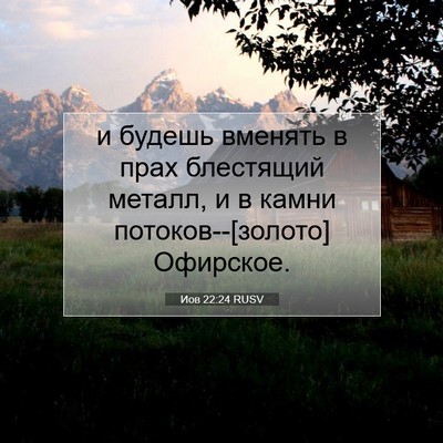 Picture 07 - Иов 22:24 RUSV - и будешь вменять в прах - Bible Verse Picture
