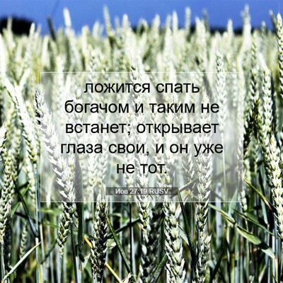 Picture 07 - Иов 27:19 RUSV - ложится спать богачом и - Bible Verse Picture