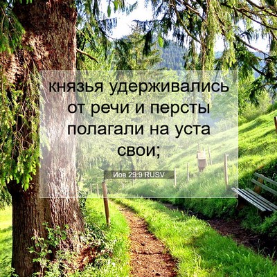 Picture 07 - Иов 29:9 RUSV - князья удерживались от - Bible Verse Picture
