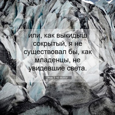 Picture 07 - Иов 3:16 RUSV - или, как выкидыш сокрытый, - Bible Verse Picture