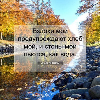 Picture 07 - Иов 3:24 RUSV - Вздохи мои предупреждают - Bible Verse Picture