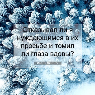 Picture 07 - Иов 31:16 RUSV - Отказывал ли я нуждающимся - Bible Verse Picture