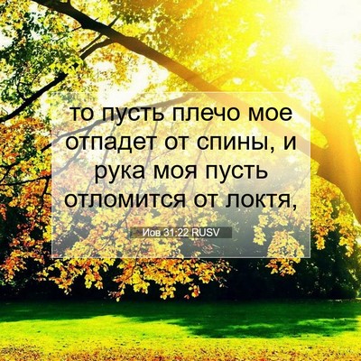 Picture 07 - Иов 31:22 RUSV - то пусть плечо мое отпадет - Bible Verse Picture