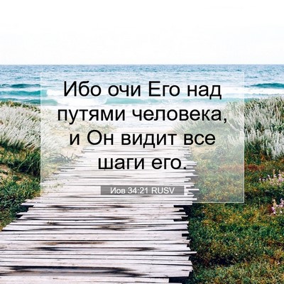 Picture 07 - Иов 34:21 RUSV - Ибо очи Его над путями - Bible Verse Picture