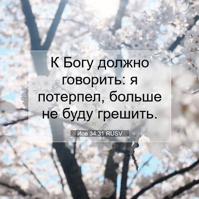 Picture 07 - Иов 34:31 RUSV - К Богу должно говорить: я - Bible Verse Picture