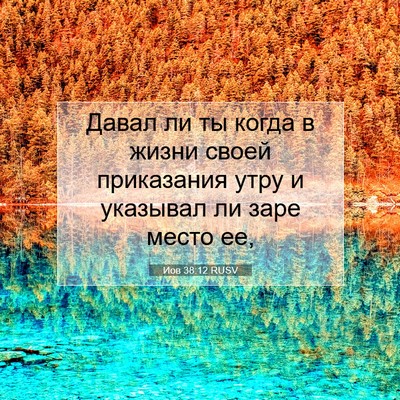 Picture 07 - Иов 38:12 RUSV - Давал ли ты когда в жизни - Bible Verse Picture