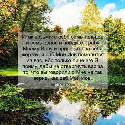 Picture 07 - Иов 42:8 RUSV - Итак возьмите себе семь - Bible Verse Picture
