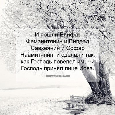 Picture 07 - Иов 42:9 RUSV - И пошли Елифаз Феманитянин - Bible Verse Picture