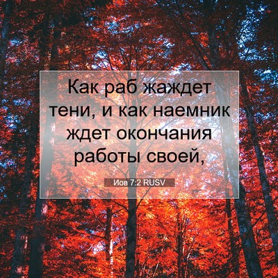 Picture 07 - Иов 7:2 RUSV - Как раб жаждет тени, и как - Bible Verse Picture